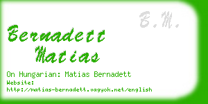 bernadett matias business card